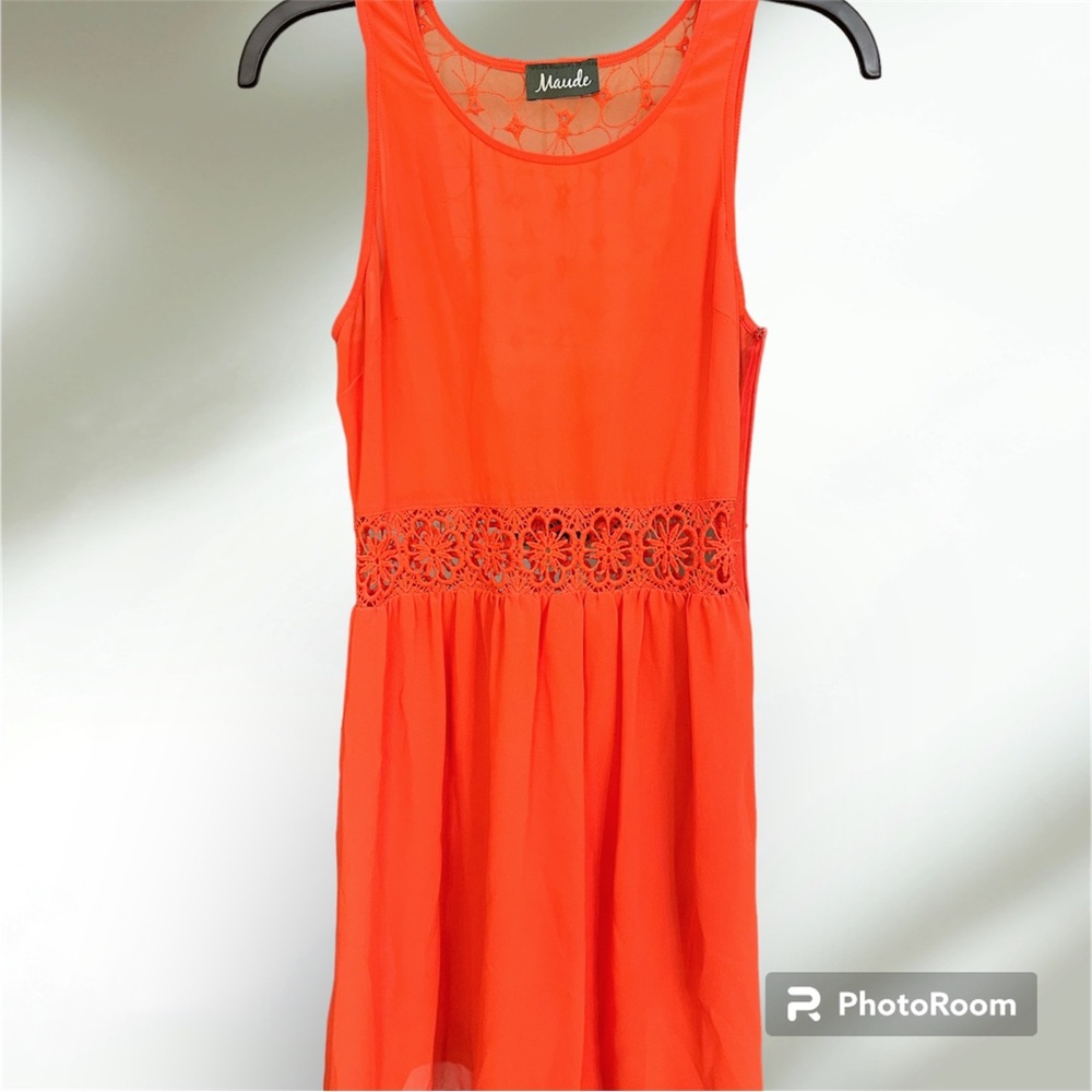 Coral Floral Cut Out Dress Size Small